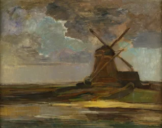 Vindmølle i Gein, ca. 1906-07 (olje på lerret)