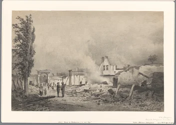 Ruiner av Bodegraven etter brannen 31. mai 1870
