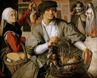 Markedsscene, ca. 1560-65 (olje på tre)