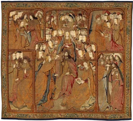 Triumfer til Guds mor eller gullspurver, ca. 1500-02 (teppe)