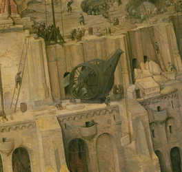 The Tower of Babel, detalj av byggearbeid, 1563 (detalj av 345)