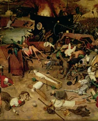 Dødens triumf, detalj av den sentrale delen, 1562