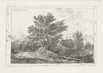 Landskap med gård