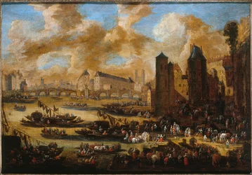 Pont-Neuf, byen, tårnet og Porte de Nesle, ca. 1650, ca. 1650 (olje på lerret)