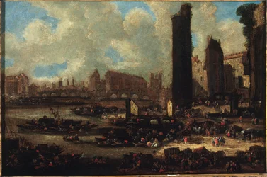 Pont-Neuf, byen, tårnet og Porte de Nesle, ca. 1650, ca. 1650 (olje på lerret)