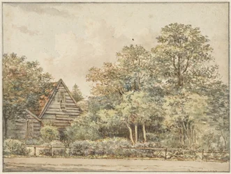 Hus i et skogsområde