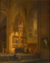 Albrecht Dürer før Ghent-altertavlen, ca. 1840.