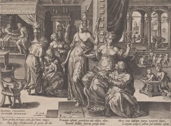 Child Birth, fra The Course of Human Life, 1570.
