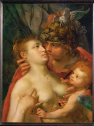Mars, Venus og Amor (maleri på eik)