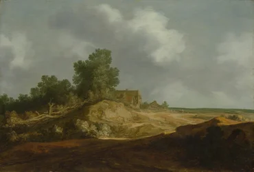 Landskap med hytte, 1629.