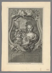Portrett av William V, Prince of Orange-Nassau, og Carolina, Princess of Orange-Nassau
