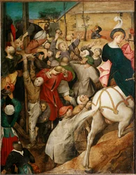 Vinen til Saint Martin, detalj. (olje på tre
