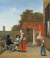 En nederlandsk gårdsplass, ca. 1658-60