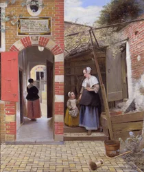 Gårdsplassen til et hus i Delft