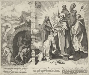 Catharina budd / Visioen van Catharina / Catharina wordt Dominicanes Scènes uit het leven en wonderen van de Heilige Catharina van Siena (serietittel) Life, Death, and Selected Miracles of B. Catherine the Elder (...) (serietittel)