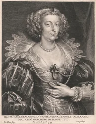 Illusmaa Fru Genovesa D'Urphe, enke etter Charles. Alexander Lede jeg tror Marsjér videre. de Havre Etc.