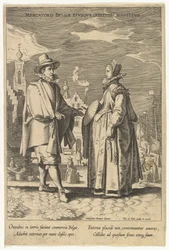 Belgisk kjøpmann og hans ektefelles kjole, fra Fashions of Different Nations.n.d.