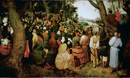 Døperen Johannes forkynner (olje på tre)
