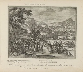 Abraham møtte Melkisedek En forening av fredelige sinn (tittel på objekt) De hellige emblemene og hovedhistoriene til begge testamentene (Oude Testamentet) (serietittel) Bilder og figurer av bøker (serietittel)
