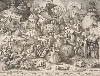 Hovmod Superbia, fra serien De sju dødssyndene, 1558