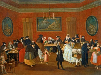 Ridotto: maskeradescene … (maleri på lerret)