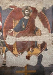 Den siste dommen: Kristus trumfer. Detalj. (Fresco