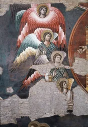 Den siste dommen, detalj av engler - Fresco