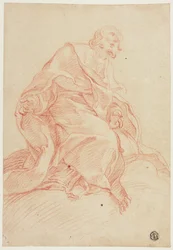 Figur av en mannlig helgen