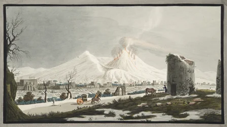 Vesuv i snø, plate V fra 