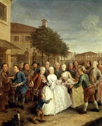 A Party at Villa Widmann, ca. 1750 (olje på lerret)