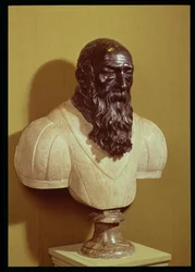 Portrettbyste av Jean de Bologna (ca. 1529-1608) 1608 (bronse og marmor)