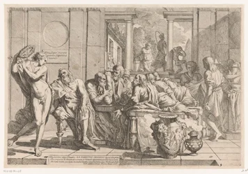 Alkibiades avbryter samtalen mellom Sokrates og vennene hans