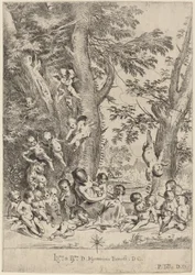 Young Woman, Surrounded by Cupids (The Garden of Charity, vertikal versjon)