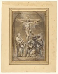 Kristus på korset med Jomfru Maria, Maria Magdalena og Johannes#39; hellige