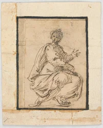 Skissebokside: Allegorisk figur