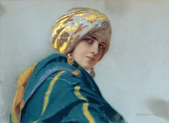 Pike i et sjal, ca. 1920