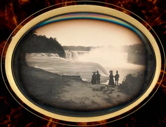 Daguerreotypi av Niagara Falls av Babbitt, ca. 1855 (daguerreotypi)