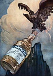 Reklameplakat illustrert av Plinio Codognato (1878–1940) for Campari Cordial, Milano, 1920-tallet. ©Fototeca/Leemage