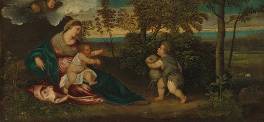 Madonna and Child and the Infant Saint John in a Landscape, 15401550.