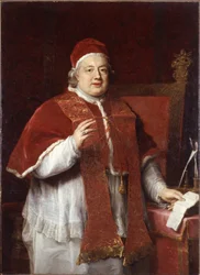 Portrett av pave Clement XIII 1693-1769, 1760.