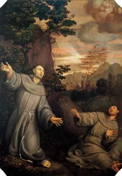 Ecstasy of St. Francis av Pomponius Amaltheus (1505-1588)