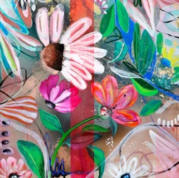 Levende, abstrakte blomster
