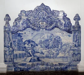 Allegori av luft - Azulejos, malt keramikk