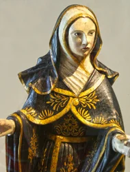 Utskåret statue av Jomfru Maria, Portugal ca. 1462 (malt tre)
