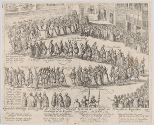 Ekteskapsprosesjon for bryllupet til Elizabeth Stuart, datter av James I, og..., 1613 eller senere.