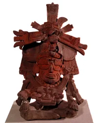 Før colombiansk sivilisasjon: gravurne som representerer ildguden. 200-300 e.Kr. Mexico by, National Museum of Anthropology Mexico