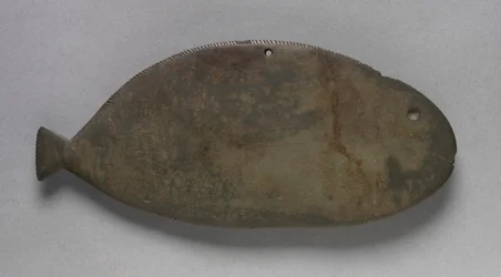 Palett i form av en fisk, ca. 3500-2950 f.Kr. (graywacke)