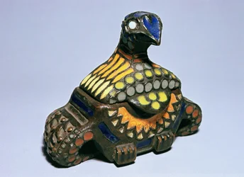 Dueboks fra Talashkino-verkstedene, ca. 1908 (bronse og emalje)