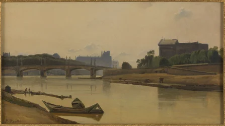Pont de la Concorde sett fra Quai de la Conférence, cirka 1830, cirka 1830 (olje på lerret)