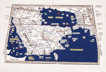 Kart over Arabia, Persiabukta og Det indiske hav, 1541